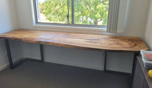 Camphor laurel live edge slab table