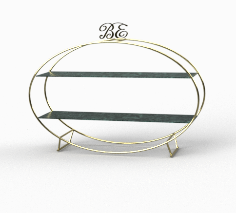 High tea for 4 four large stand in gold