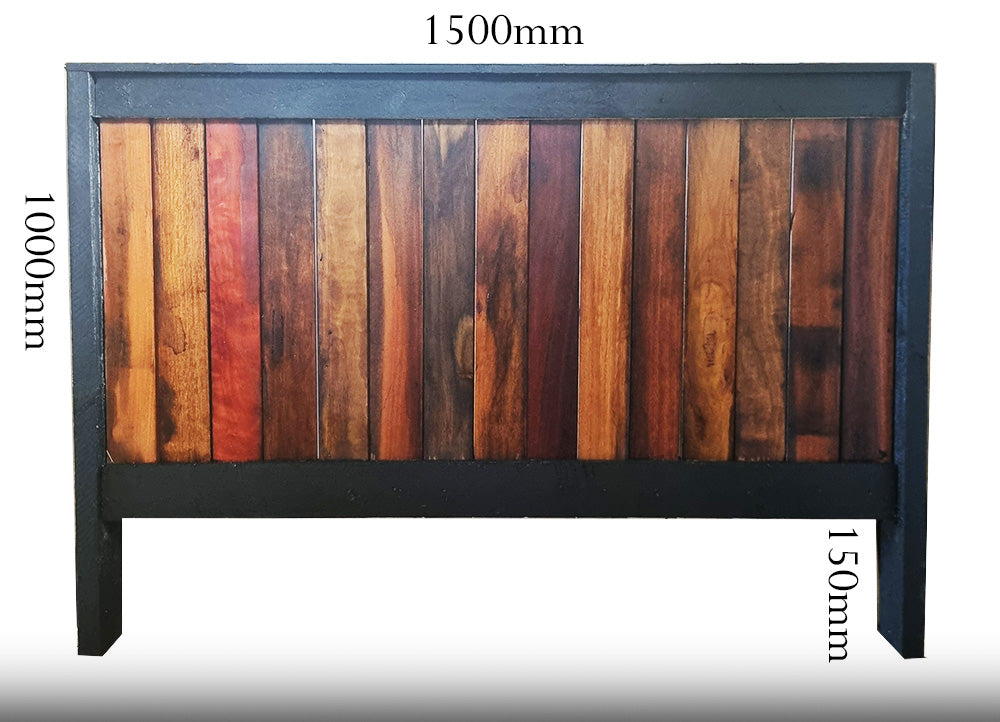 Spotted Gum Wind Barrier with Black Frame- 1000mm x High