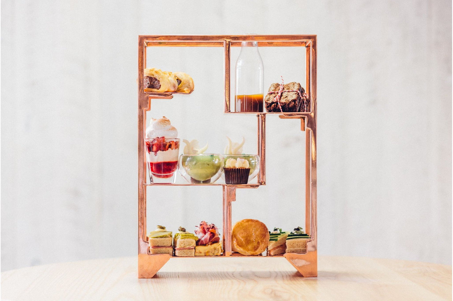 Rose Gold Plated High Tea Stand