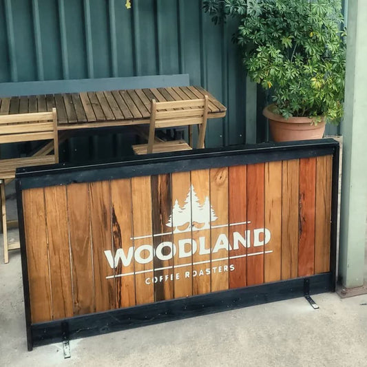 Spotted Gum Cafe Wood Wind Barriers